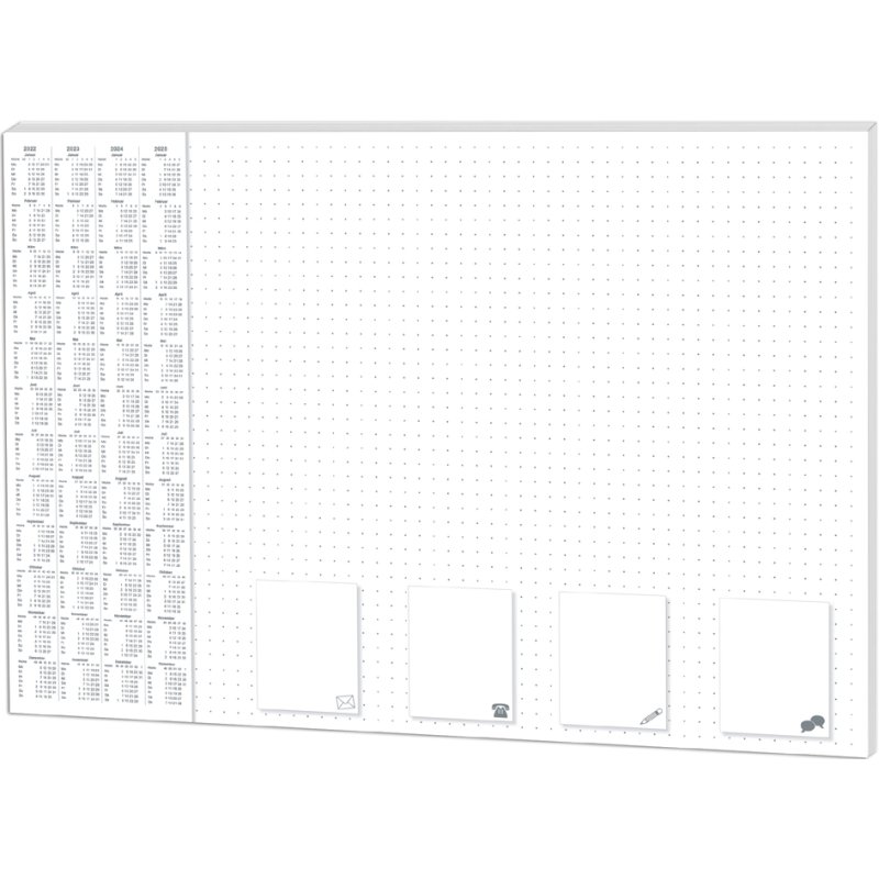RNK Verlag sous-main Office pointillé, blanc, 600×420 mm, 30 feuilles