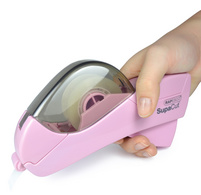 RAPESCO automatische tape dispenser SupaCut, roze, één-handsbediening