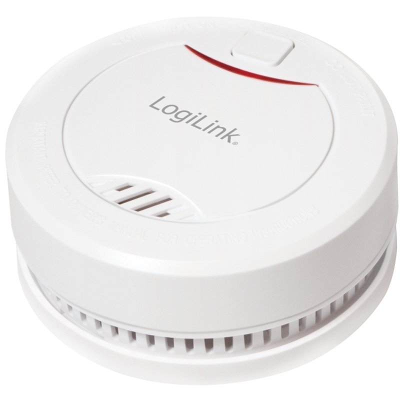 LogiLink Longlife smoke detector, white, 10-year lithium battery