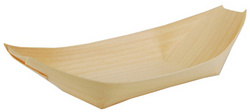 PAPSTAR fingerfood schaaltjes dennenhout, 140×82 mm, 50 stuks