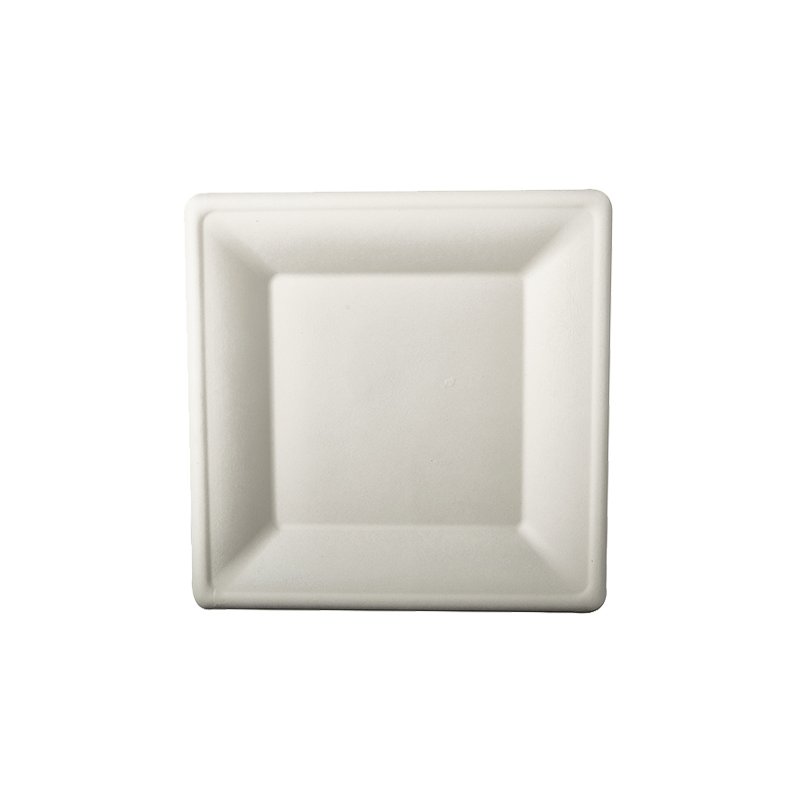 PAPSTAR assiettes bagasse carrées, 200×200 mm, blanc, 50 pièces