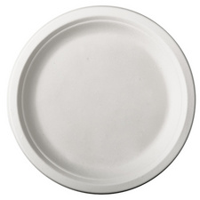 PAPSTAR suikerriet borden rond, wit, 180 mm, 50 stuks