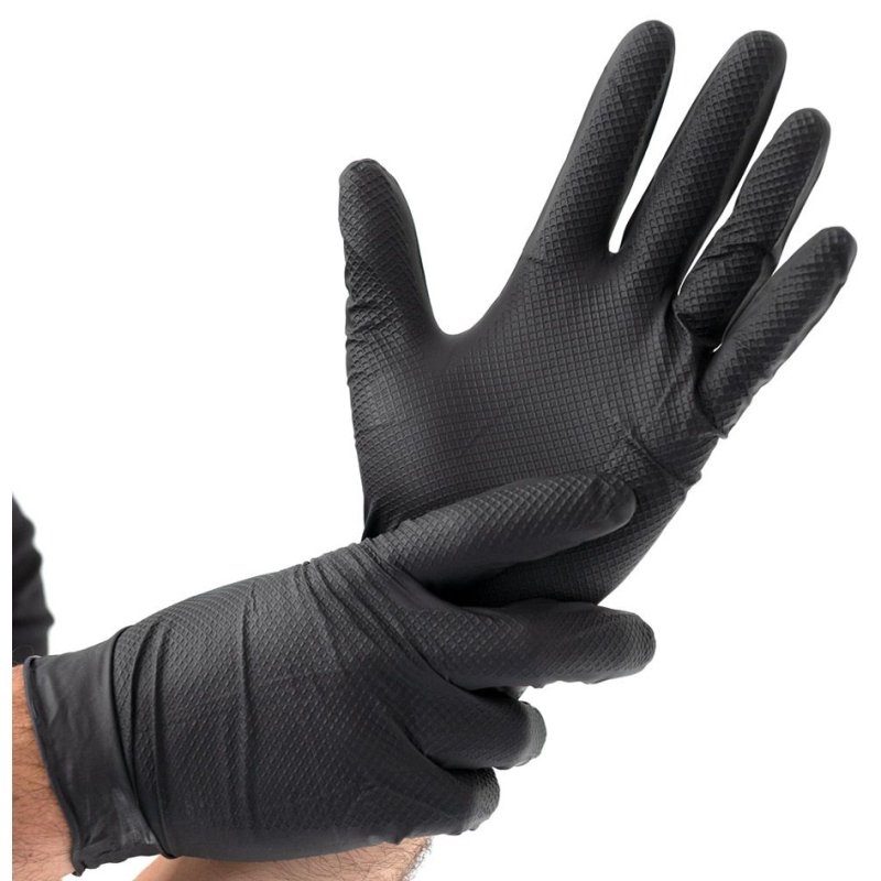 HYGOSTAR gants nitrile Power Grip, sans poudre, XL, orange, 50 pièces