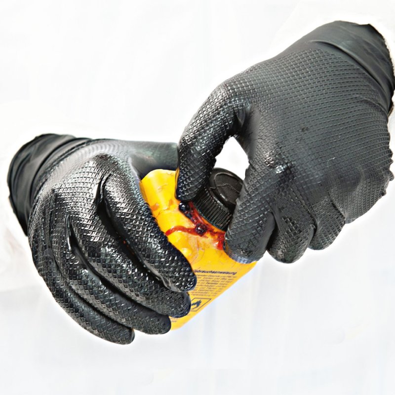 HYGOSTAR gants nitrile Power Grip, sans poudre, XL, orange, 50 pièces