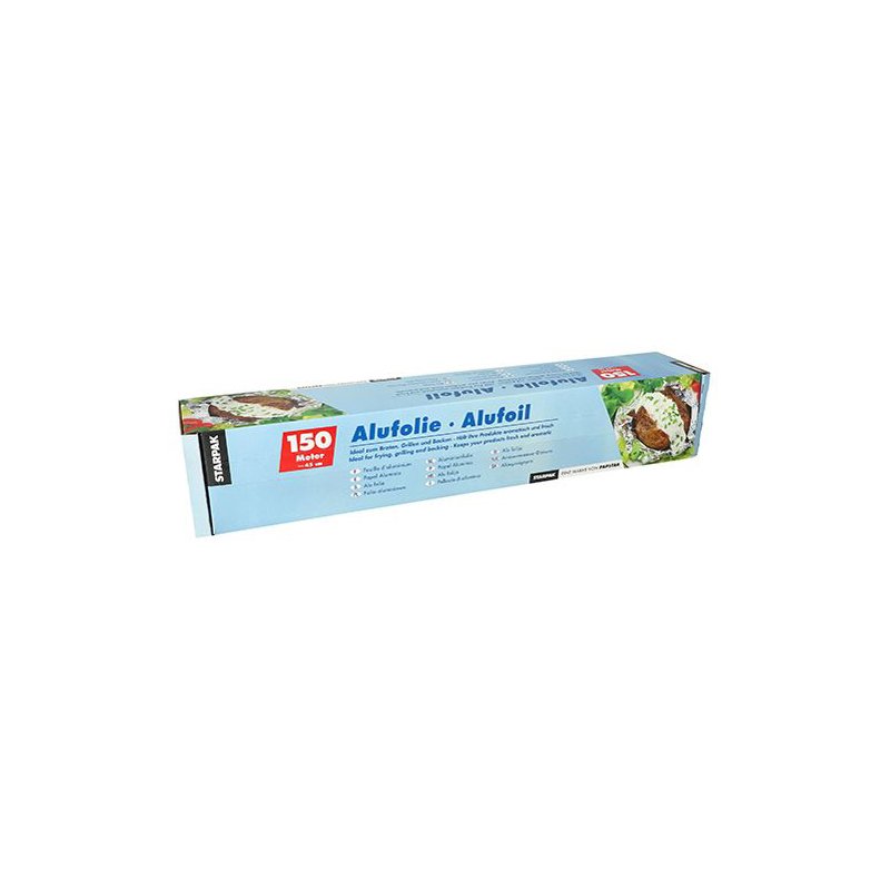 STARPAK papier aluminium grand rouleau, 450 mm × 150 m, 15 my