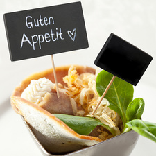 PAPSTAR cocktailprikkers met schoolbord, 85 mm, 100 stuks
