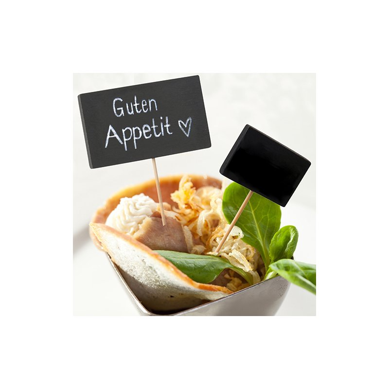 PAPSTAR piques à apéritif avec ardoise, 90 mm, 100 pièces