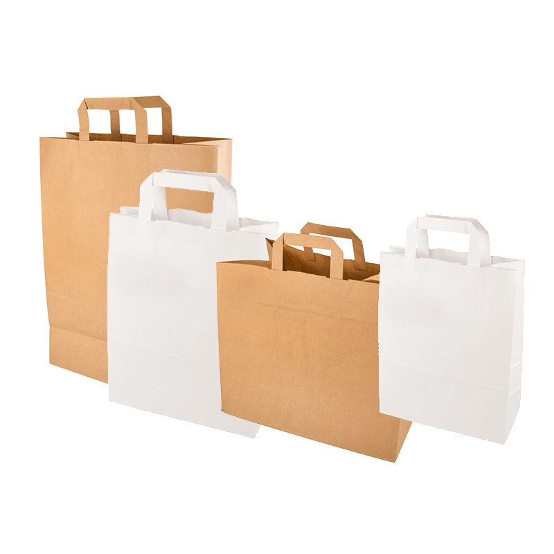 PAPSTAR sacs en papier à poignées, blanc, 220×100×280 mm, 50 pièces