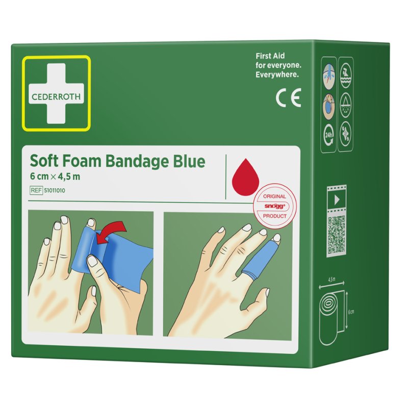 CEDERROTH schuimverband zelfklevend, blauw, 30 mm × 4,5 m