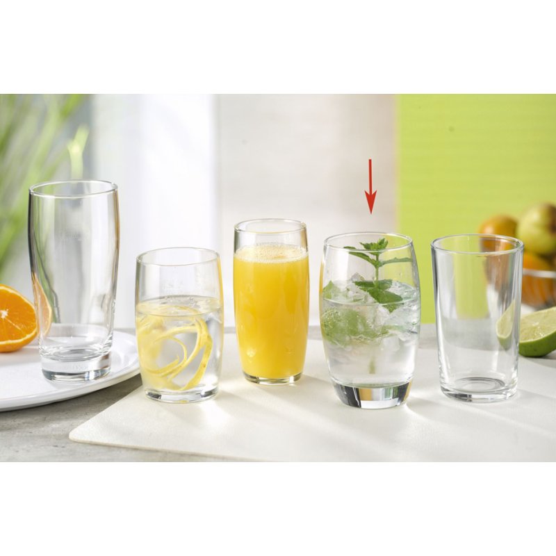 Esmeyer Arcoroc verre à jus Cabernet Salto, transparent, lave-vaisselle, 6 pièces