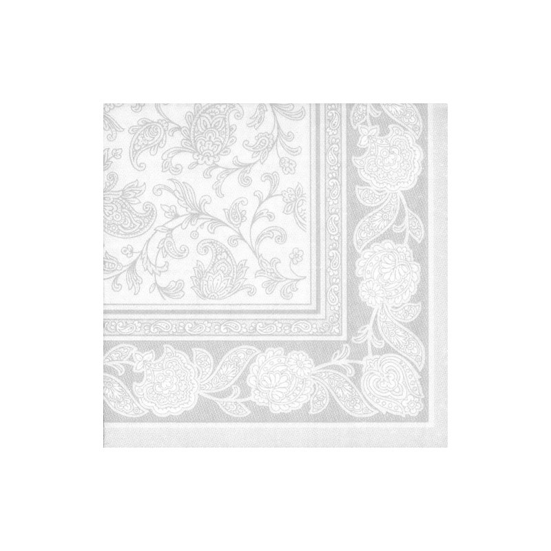 PAPSTAR serviettes Royal Collection Ornaments, bleu arctique, 400×400 mm, 50 pièces