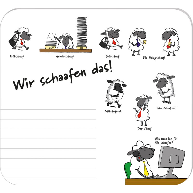 RNK Verlag bloc de tapis de souris Nous allons y arriver!, 240×220 mm, 30 feuilles