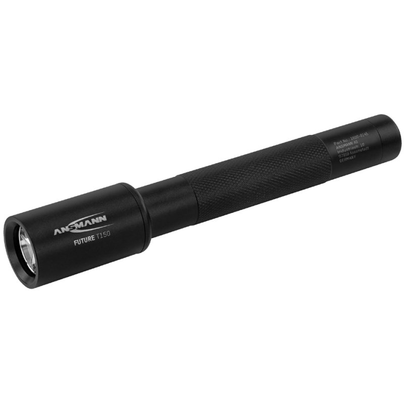 ANSMANN Lampe de poche LED Future T150, noir, aluminium, 150 lumens