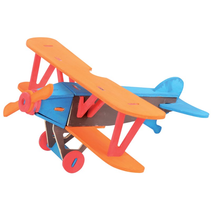 Marabu KiDS 3D puzzel Vliegtuig Dubbeldekker, 25 stuks, sperrenhout, 210×90 mm