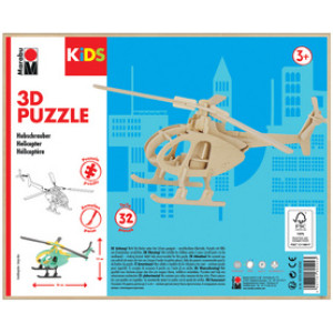 Marabu KiDS 3D puzzel Helikopter, hout, 32 stuks, 3+ jaar