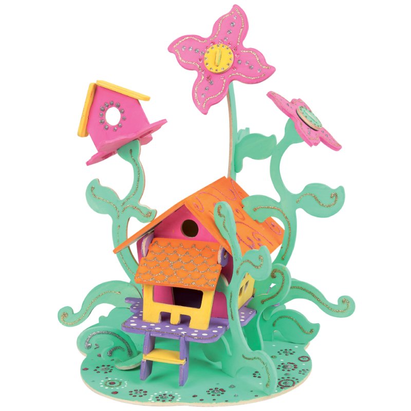 Marabu KiDS 3D puzzel Feeënhuis, 43 stuks, sperrhouten bouwset