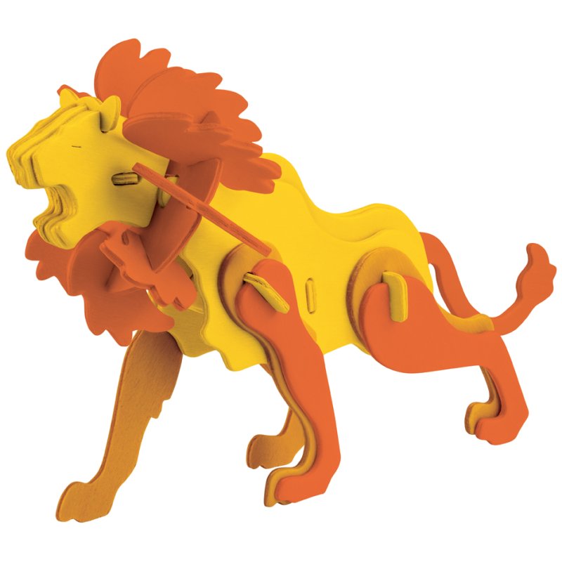 Marabu KiDS 3D puzzel Leeuw, 34 stukjes, sperrenhout, 195×130 mm