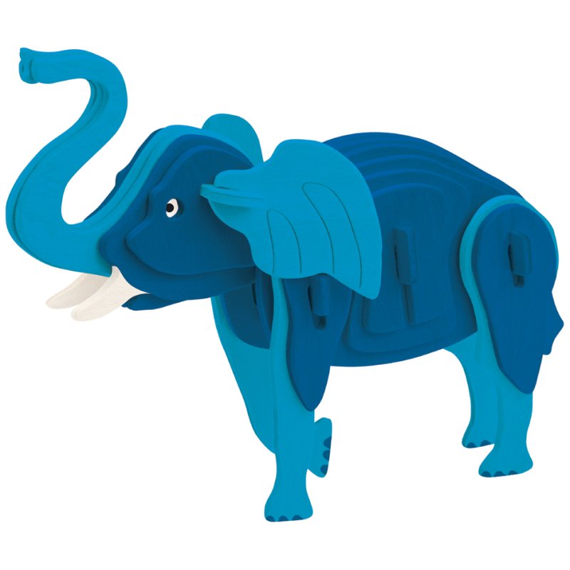 Marabu KiDS 3D puzzel Olifant, 27 stuks, sperrenhout, 160×130 mm