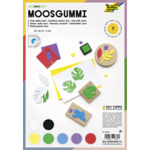 folia mos rubbermat basis, zelfklevend, 200×290 mm, 7 vel