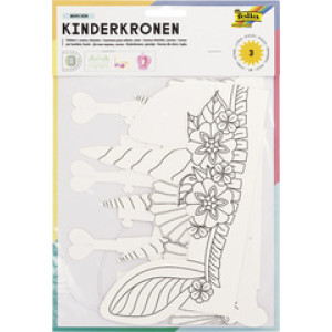 folia kinderhoedenset Sprookjes, karton 250 g/m², wit, 3 stuks