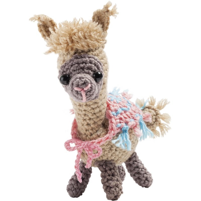 folia mini haakset Lama, compleet, met naald en wol