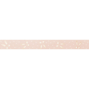 folia washi tape hotfoil, rosé goud paashaas motief, 15 mm × 5 m