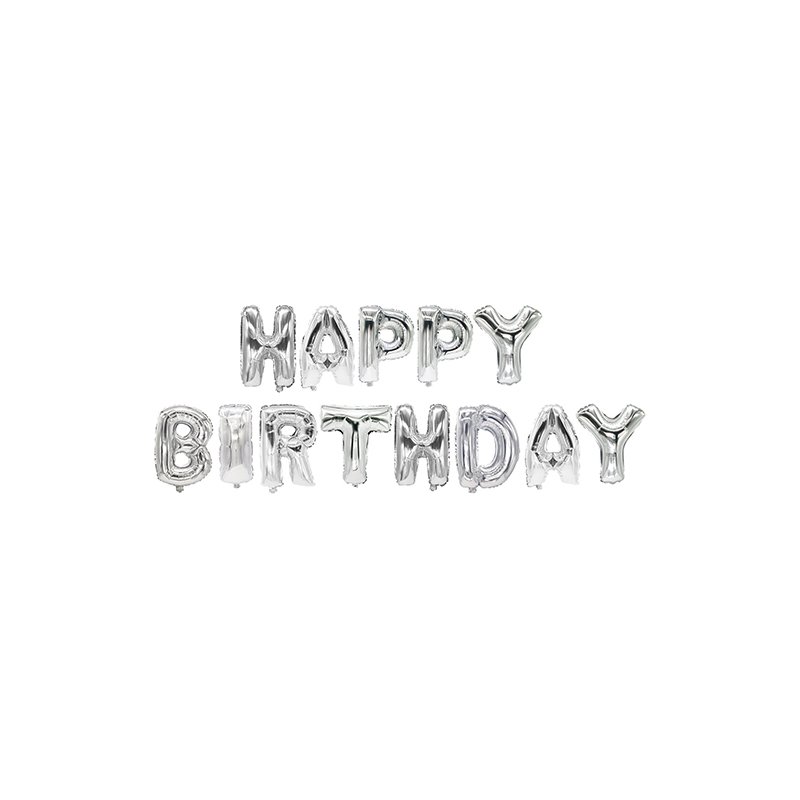 PAPSTAR folieballonset Happy Birthday, goud, PET-folie, herbruikbaar