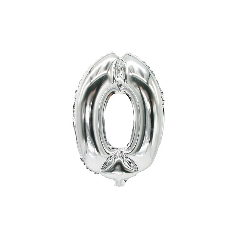 PAPSTAR ballon chiffre 9 en feuille, argent, réutilisable, 350×200 mm
