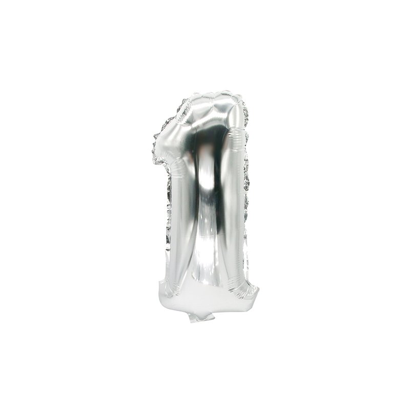 PAPSTAR ballon chiffre 9 en feuille, argent, réutilisable, 350×200 mm