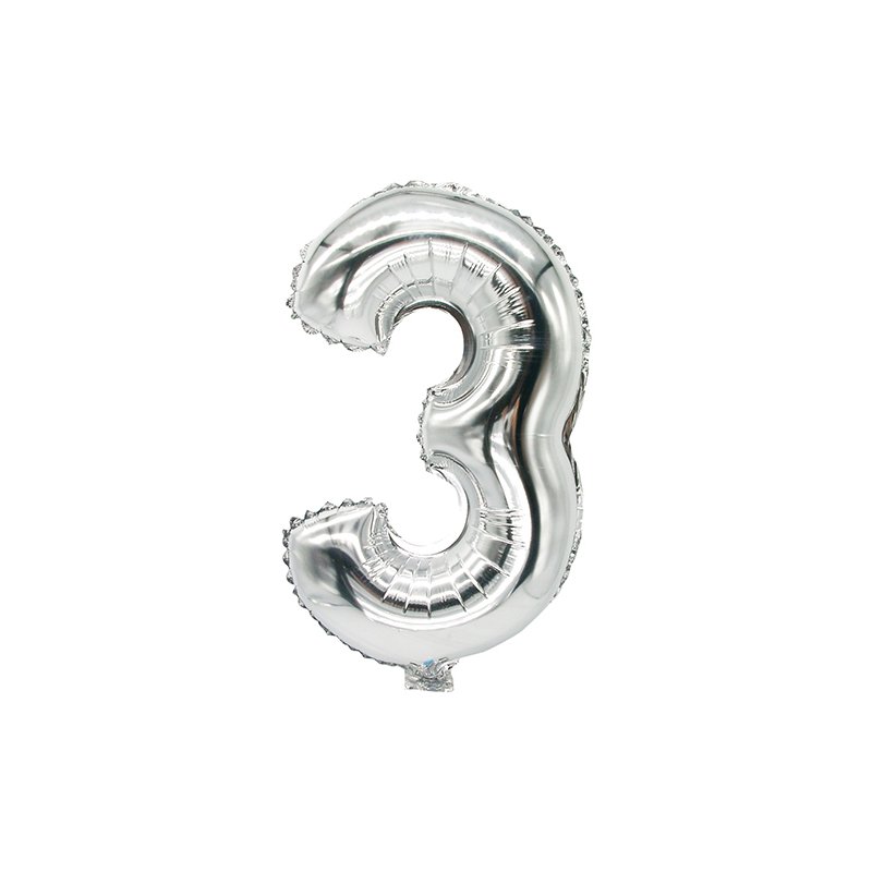 PAPSTAR ballon chiffre 9 en feuille, argent, réutilisable, 350×200 mm