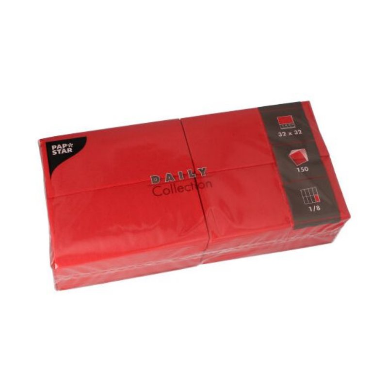 PAPSTAR serviettes de bistro, blanc, 32×32 cm, 150 pièces