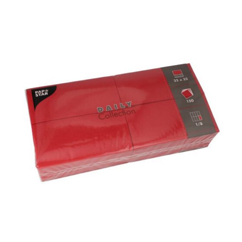 PAPSTAR serviettes de bistro, blanc, 32×32 cm, 150 pièces