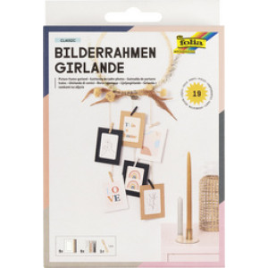 folia fotolijst slinger, 19-delig, A6 formaat, houten knijpers