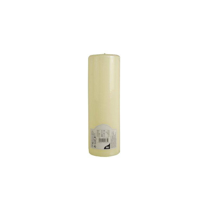 PAPSTAR stompe kaars, ivoor, diameter 80 mm, hoogte 250 mm