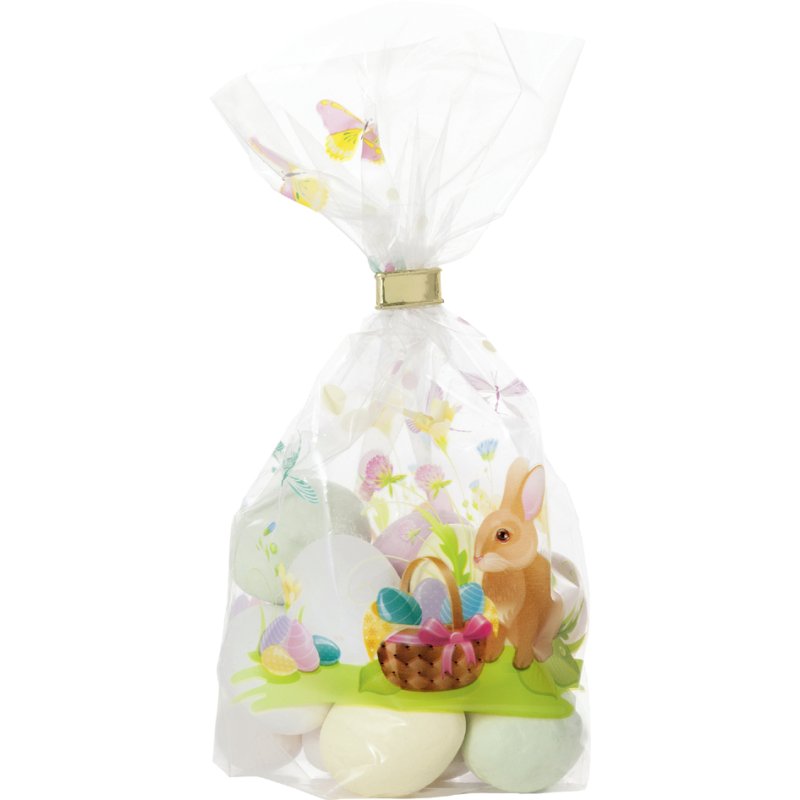 folia bodemzakjes Pasen, transparant, 115×190 mm, 10 stuks