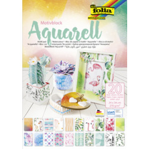 folia motivblok Aquarel, 240 × 340 mm, 20 vellen, 270 g/m²