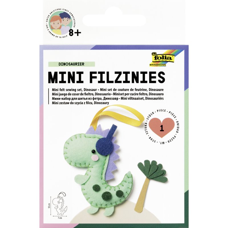 folia Mini viltfiguurtjes Filzinies, regenboog, 15-delig