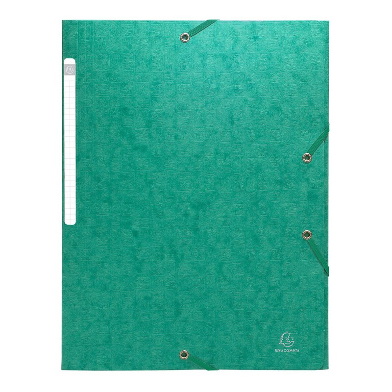 EXACOMPTA elastomap met kleppen A4, groen, Manila-karton 425 g/m²