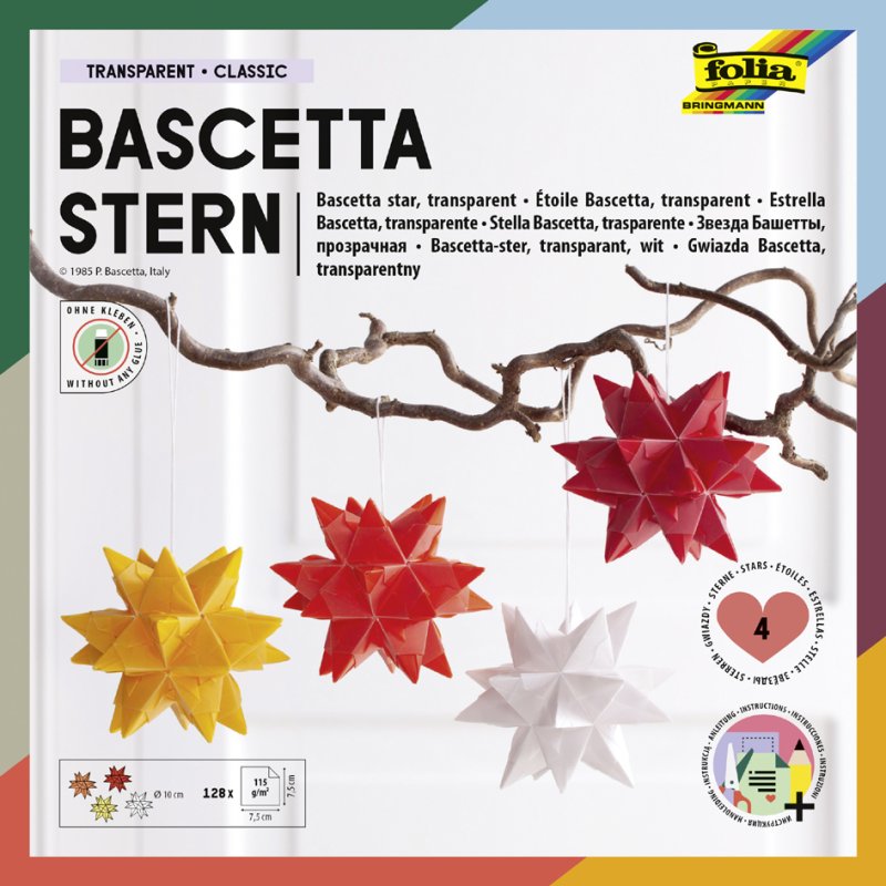 folia Bascetta-Star, transparent paper, 128 sheets