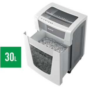 LEITZ papiervernietiger IQ Office Pro, deeltjes 4×40 mm, P-4, wit/zilver