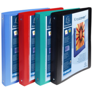 EXACOMPTA ringband Kreacover A4, 4-rings PP, 40 mm rugbreedte, 5 stuks