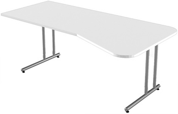Kerkmann PC-bureau Start Up, C-voet onderstel, antraciet, 100×80/100×75 cm