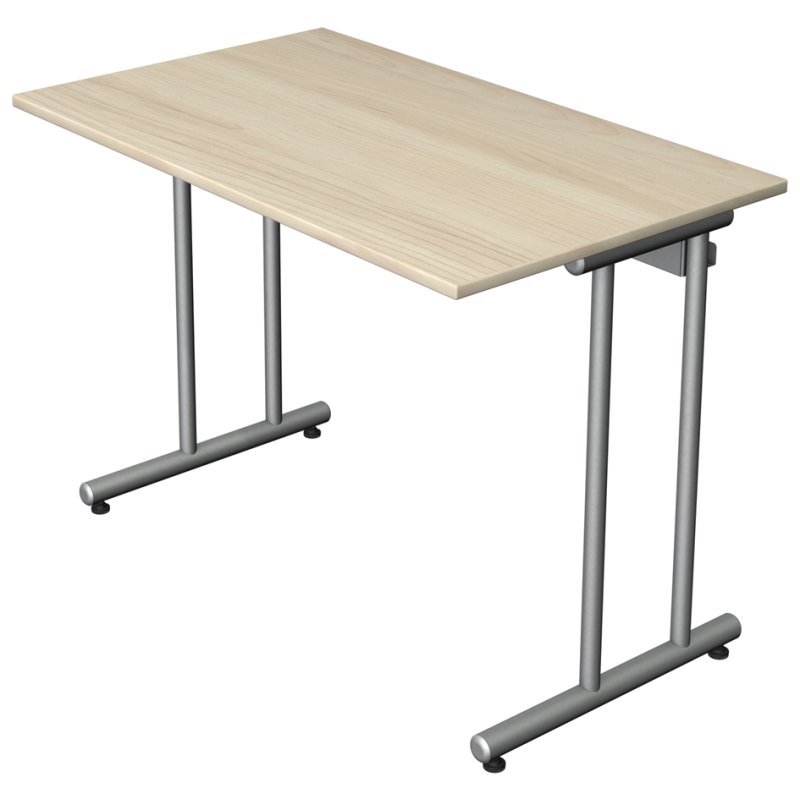kerkmann bureau Start Up, 100×60 cm, chêne, piètement argent