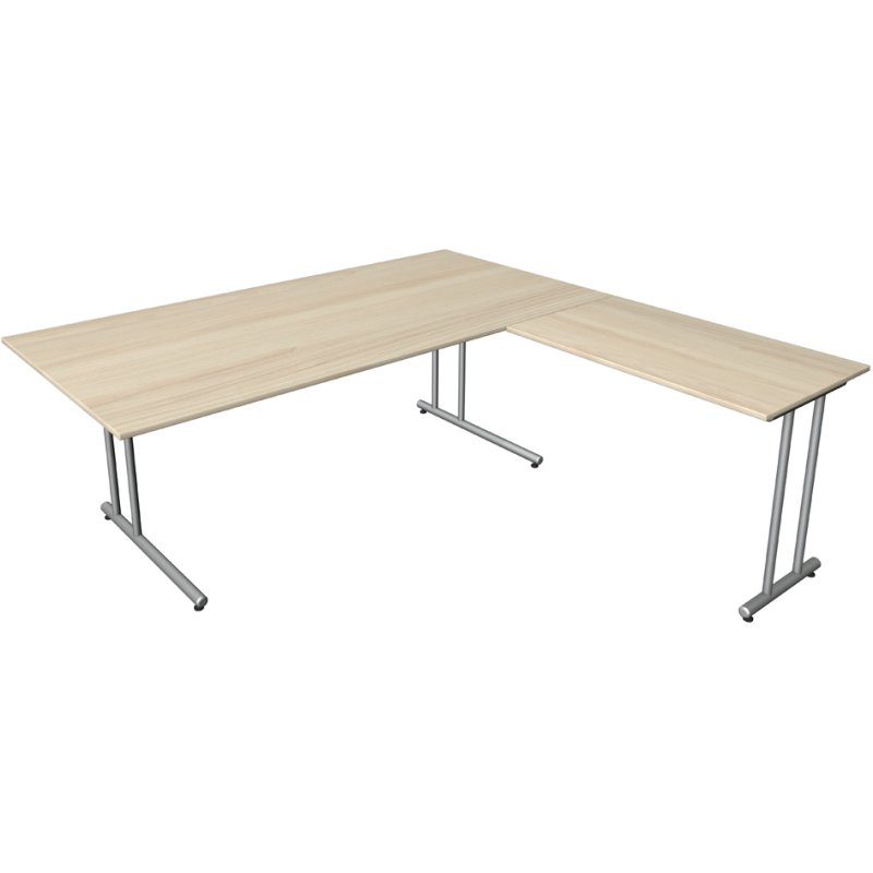 Kerkmann bureau Start Up avec surélévation, 1800 mm largeur, blanc