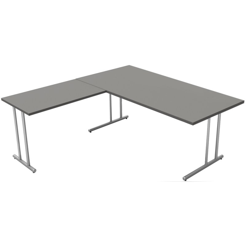Kerkmann bureau Start Up avec surélévation, 1800 mm largeur, blanc