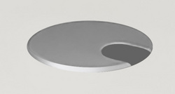 kerkmann kabeldoorvoer lin60si, kunststof links, zilver, diameter 60 mm