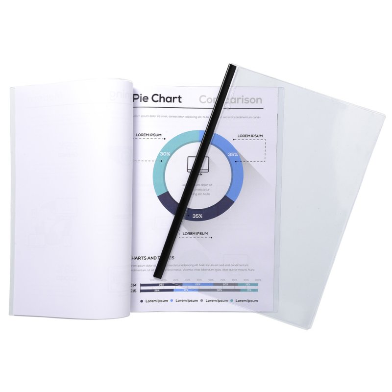 EXACOMPTA inbandmappen, PVC, A4, kristalhelder, 10 stuks