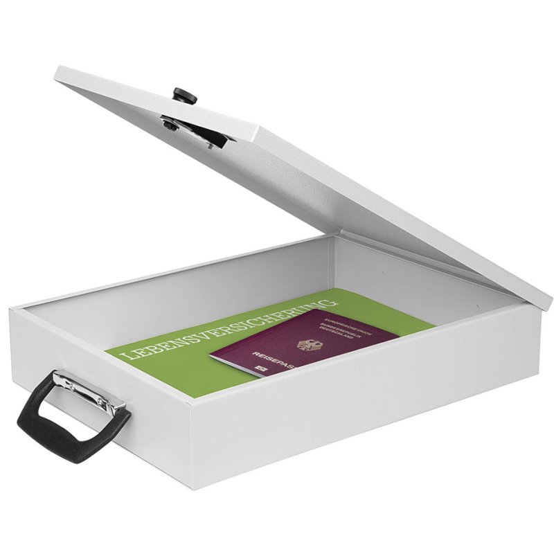 WEDO document case A4, light grey, combination lock, 355×260×67 mm