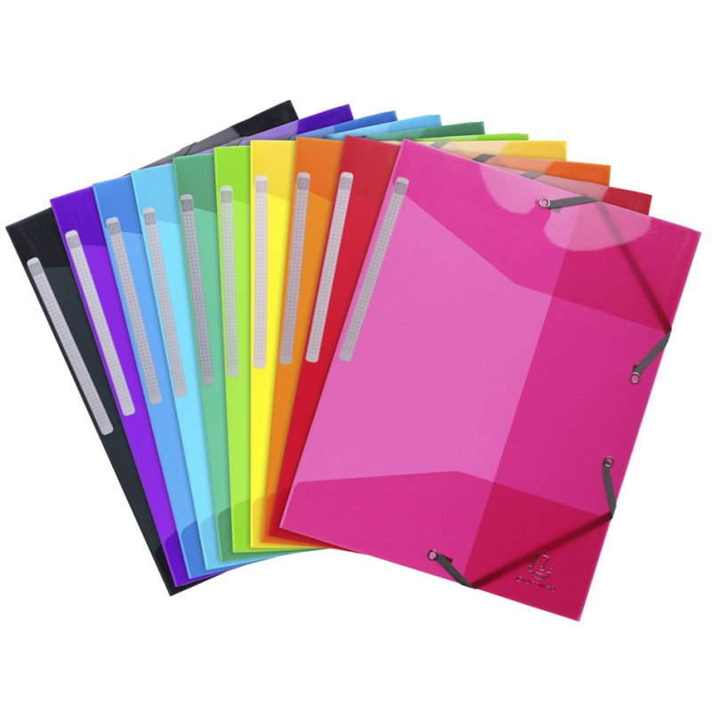 EXACOMPTA elastomap Iderama A4, polypropeen, gekleurd assortiment, 10 stuks