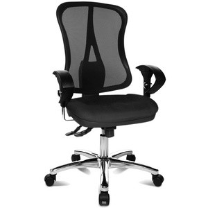 Topstar bureaustoel Head Point SY, zwart, lendenwirbelsteun, netrugleuning